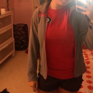 North face grey and pink fleece (no hoodie)